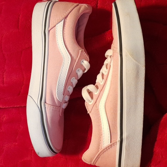 Vans Sneakers Classic Skate Girls Pink White size 1 Shoes - Picture 13 of 13